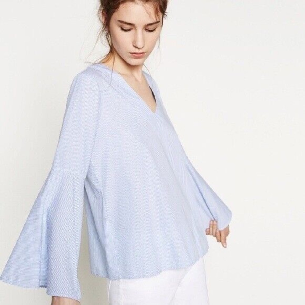 Zara bell sleeve shirt